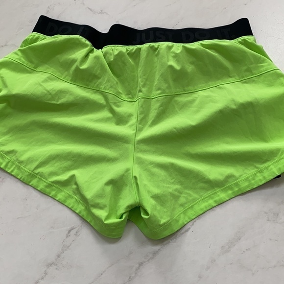 Lime Green & Black Livestrong Nike Dri Fit shorts - Picture 7 of 7